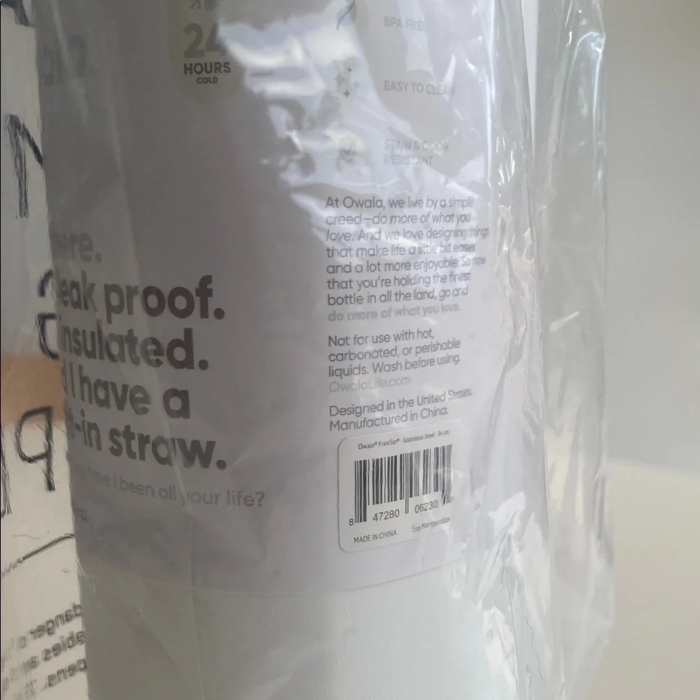 Owala FreeSip 24oz White Water Bottle - Picture 3 of 7